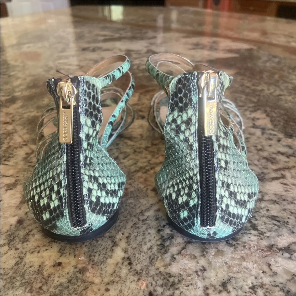 Jimmy Choo Python Strappy Sandals Size 39.5 9 9.5 - image 2